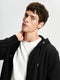 Hooded Long Sleeve Men's Thick Zippered Sweatshirt